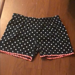 3T black white polkadot shorts